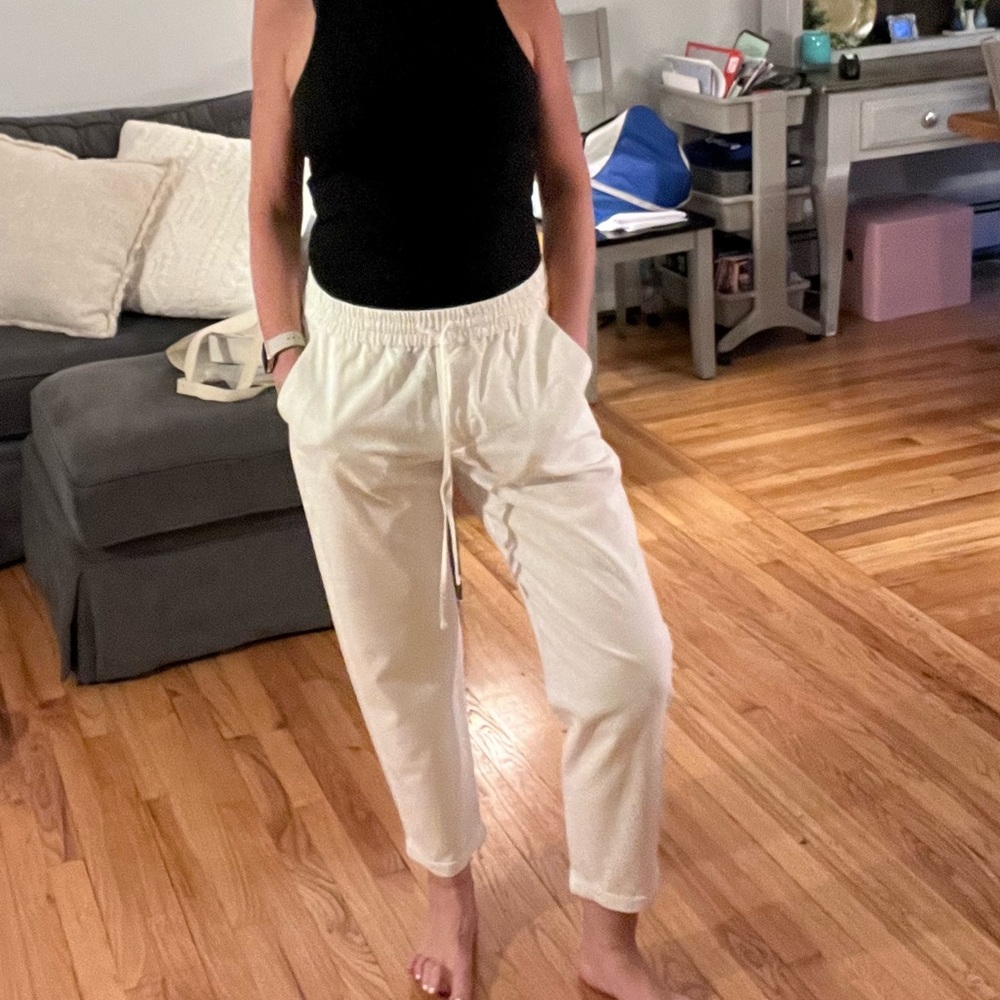 J. Crew white linen pants